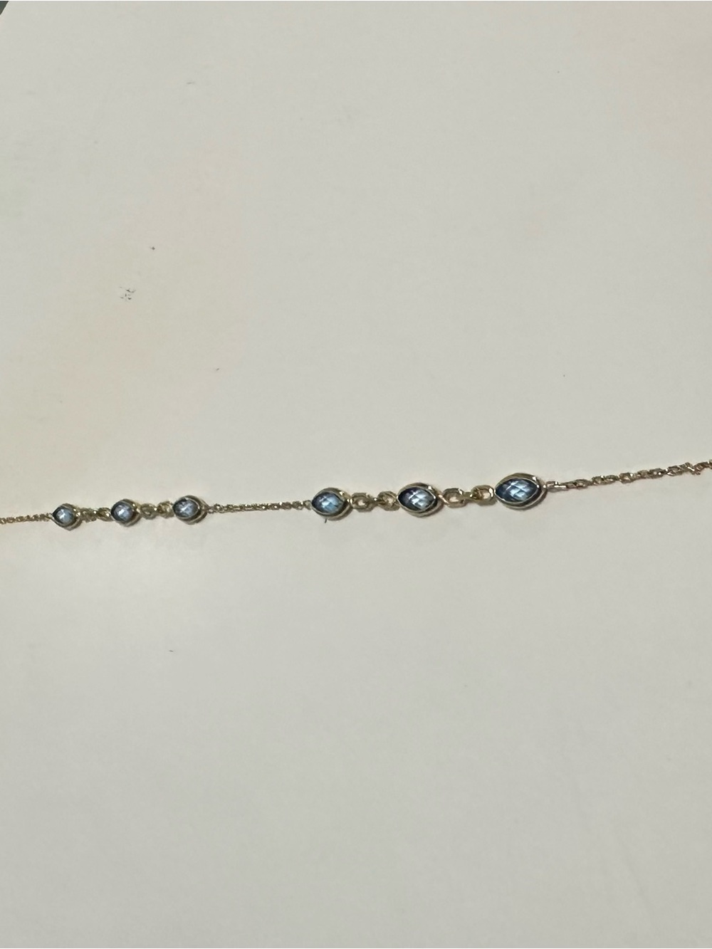 14kt Blue Stone Gold Bracelet - Women's Jewelry
